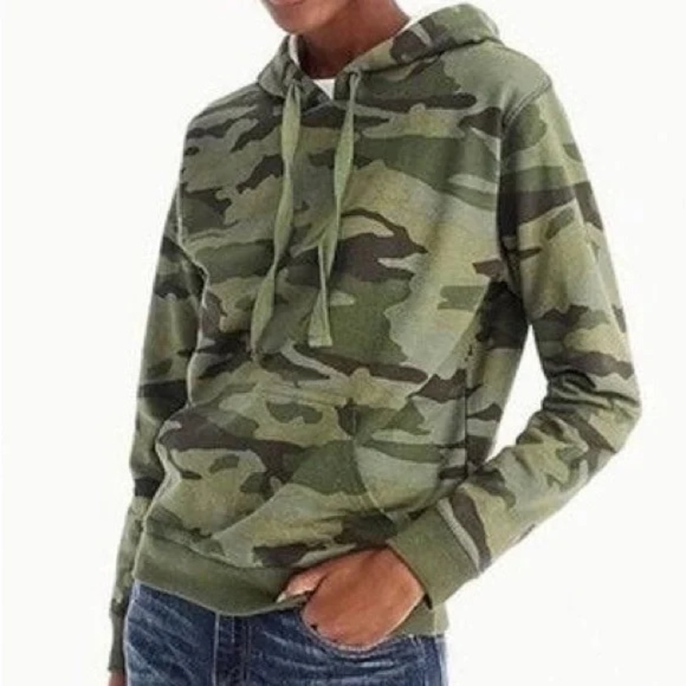 J. Crew Camouflage Hoodie - Green and Brown